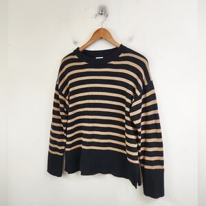 J.crew Cotton Stripe Crewneck Sweater
